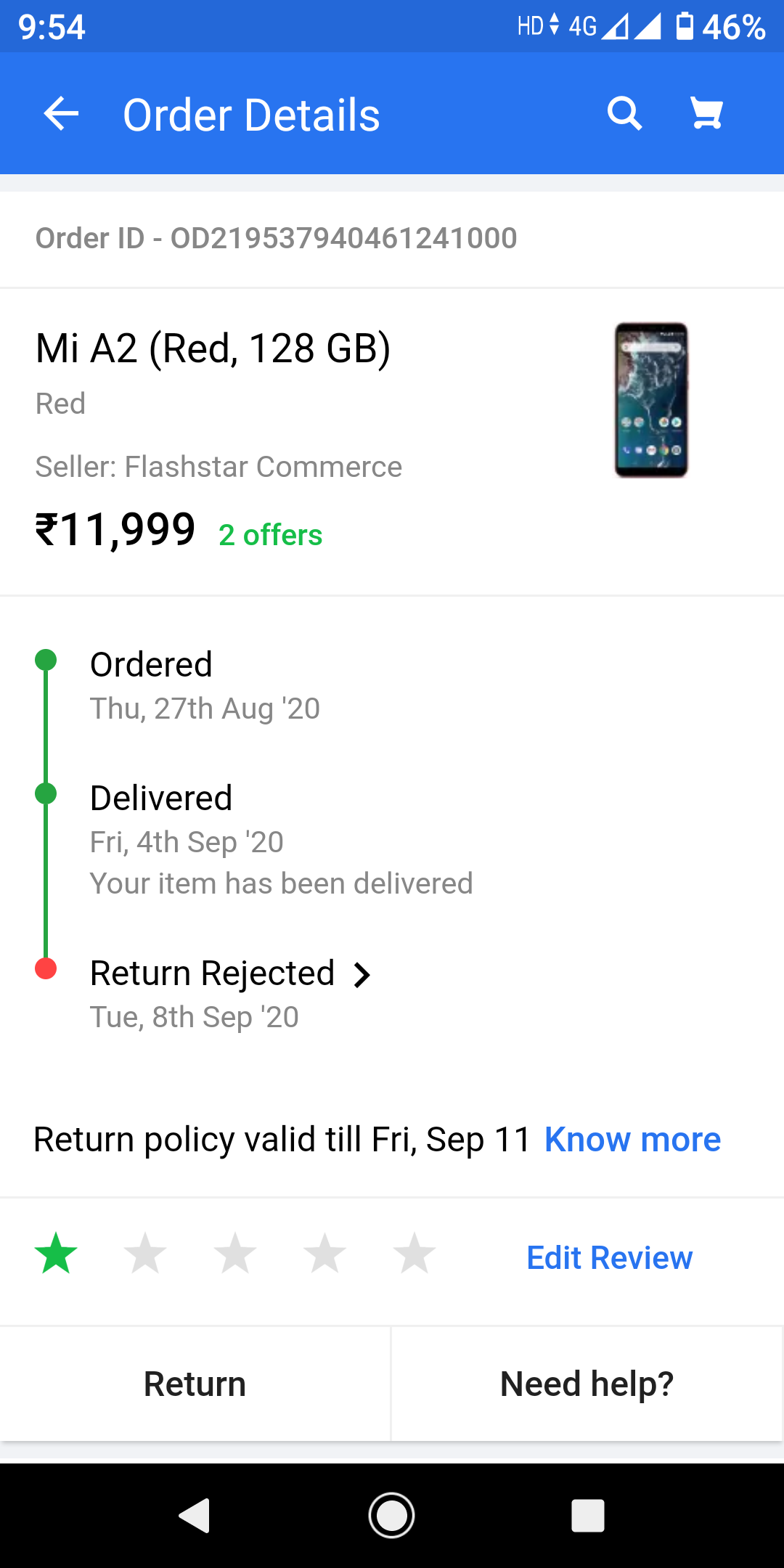 Refused replacement and refund for my phone in return period